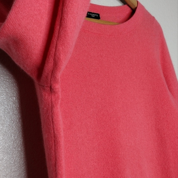 Talbots Petite Pure Cashmere Women's Pullover Knit Long Sleeve Scoopneck Sweater - Picture 7 of 12